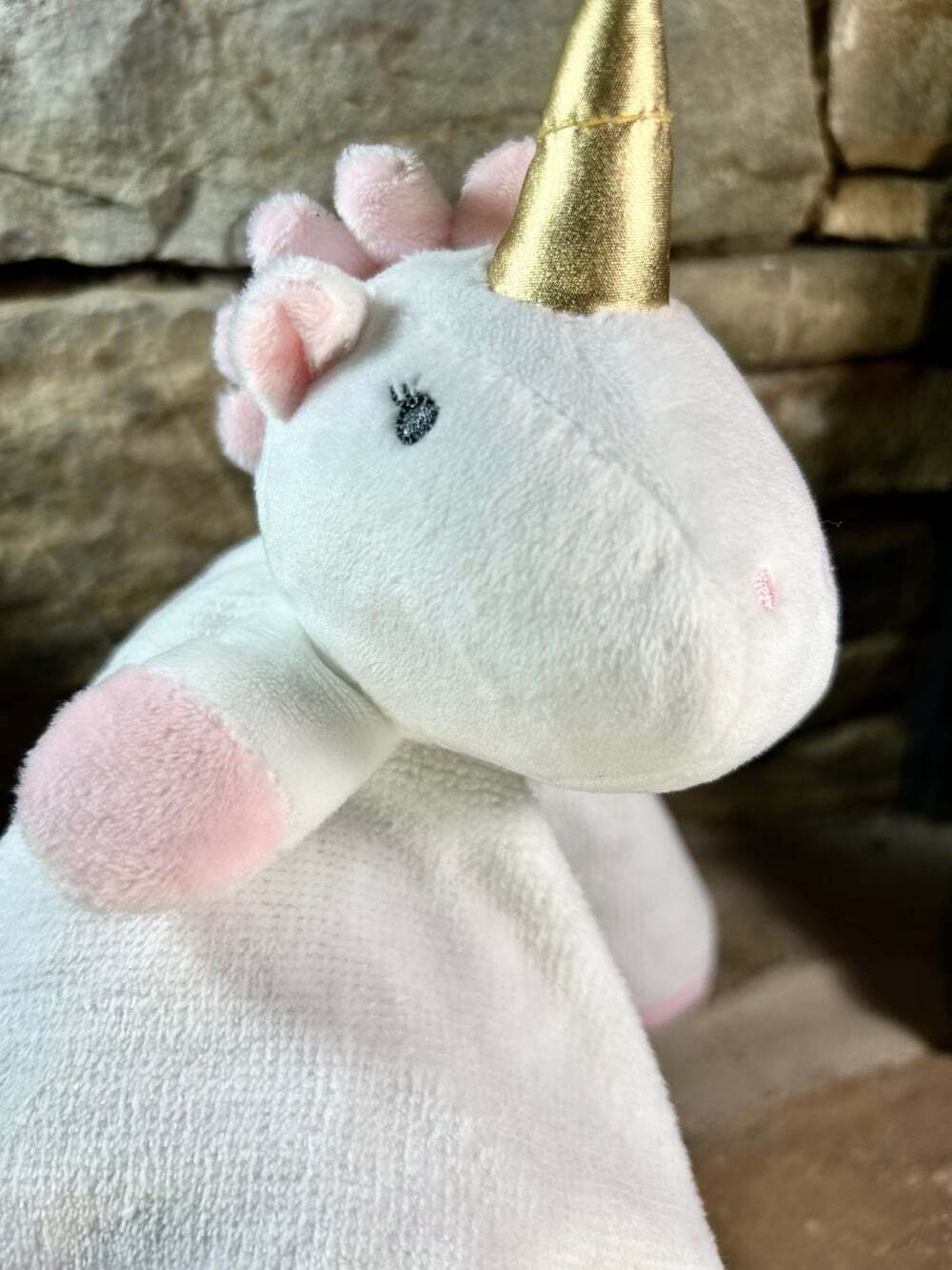 Cloud Island White Gold pink Unicorn Terry Security Lovey